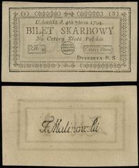 4 złote polskie 4.09.1794, seria 1-S, Lucow 43s 