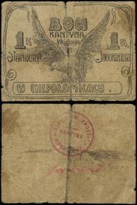 bon na 1 koronę 1919, ze stemplem "STANISŁAW JAW