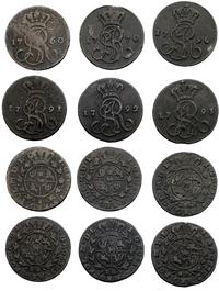 zestaw 6 monet - 1 grosz 1769, 1770, 1790, 1791,