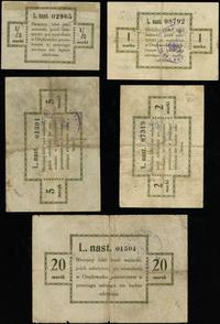 Prusy Zachodnie, zestaw: 1/2, 1, 2, 5 i 20 marek, 24.02.1920