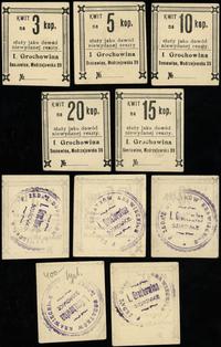 dawny zabór rosyjski, zestaw: 3, 5, 10, 15 i 20 kopiejek, bez daty