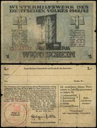 1 marka 1942-1943, seria G, numeracja 0243377, n