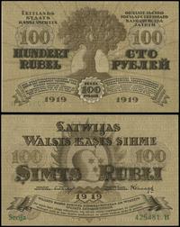 Łotwa, 100 rubli, 1919