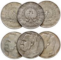 Polska, zestaw: 3 x 10 złotych (1 x 1935, 2 x 1937)
