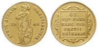 dukat 1846, Hamburg, złoto 3.47 g, AKS 8