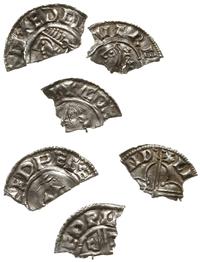 trzy fragmenty denarów anglosaskich (2 x Aethelr