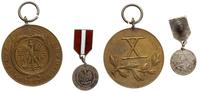 Polska, medal ZA DŁUGOLETNIĄ SŁUŻBĘ (X Lat) i minatura medalu (XX Lat)