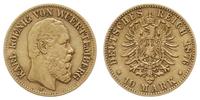 10 marek 1876 F, Stuttgart, złoto 3.90 g, Jaeger