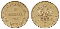 20 marek 1904, Helsinki, złoto 6.44 g, nieco rza