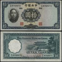 Chiny, lot: 3 x 10 yuanów (2 x 1936, 1940) i 10 dolarów 1928