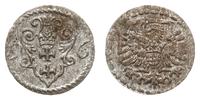 denar 1596, Gdańsk, duże cyfry daty, ładny, CNG 