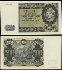 500 złotych 1.03.1940, seria B 1390080, Miłczak 