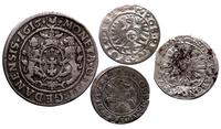 zestaw 4 monet, ort 1616-Gdańsk, grosz 1605-Krak