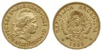 5 peso (argentino) 1885, złoto 8.05 g, Fr. 14