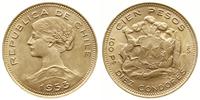100 peso (10 kondorów) 1953, złoto "900", 20.33 