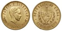 5 peso 1915, Filadelfia, złoto "900", 8.36 g, Fr