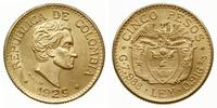5 peso 1929, złoto  "916", 8.00 g, Fr. 115