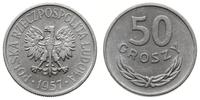 50 groszy 1957, Warszawa, lekko przetarte tło, P