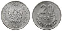 20 groszy 1949, Warszawa, aluminium, piękne, Par