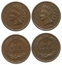 zestaw: 2 x 1 cent 1890, 1891, brąz, razem 2 szt