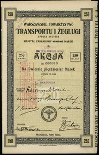 Polska, akcja na 250 marek polskich, 1921