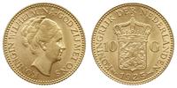 10 guldenów 1925, Utrecht, złoto 6.72 g, piękne,