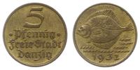 5 fenigów 1932, Berlin, "Flądra", ładne, Jaeger 