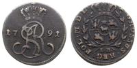 grosz 1791 EB, Warszawa, odmiana z wąską koroną 