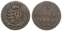 3 grosze 1814 IB, Warszawa, Iger KW.14.1.a, Plag