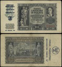20 złotych 1.03.1940, seria H 0203413, z fałszyw
