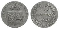 10 groszy 1831, Warszawa, Odmiana z zagiętymi ła