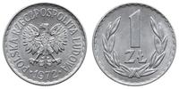 1 złoty 1972, Warszawa, aluminium, piękne., Parc