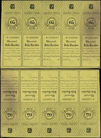 arkusz nierozciętych 10 sztuk bonów blanco 1863-