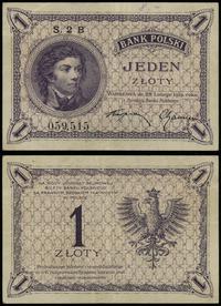 1 złoty 28.02.1919, seria 2 B, numeracja 059515,