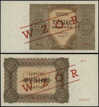 1.000 złotych 1945, seria B 3653380, obustronnie