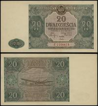 20 złotych 15.05.1946, seria F 7756673, druk w k