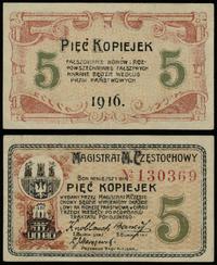 bon na 5 kopiejek 1916, numeracja 130369, Podcza
