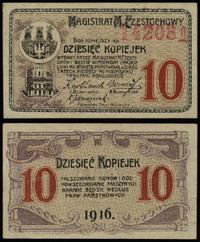 dawny zabór rosyjski, bon na 10 kopiejek, 1916