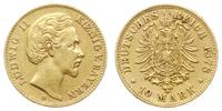10 marek 1878 D, Monachium, złoto 3.94 g, AKS 19