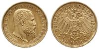 20 marek 1894 F, Stuttgart, złoto 7.94 g, minima