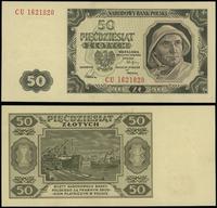 50 złotych 1.07.1948, seria CU 1621820, niezauwa