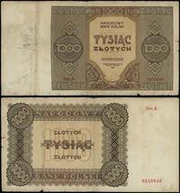 1.000 złotych 1945, seria A, numeracja 0439046, 