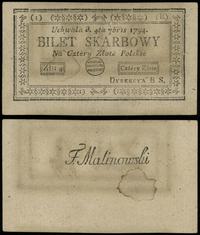 4 złote polskie 4.09.1794, seria 1-B, Banknot z 