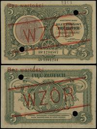 5 złotych 1.05.1925, seria A 1234567 / 8901234, 