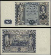 20 złotych 11.11.1936, seria AA 0130527, najniżs