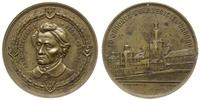 Polska, medal sygnowany F. Wojtych Kraków wybity w 1890 roku upamiętniający przeni..