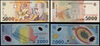 zestaw 2 banknotów o nominałach:, 2.000 lei 1999