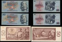 zestaw banknotów o nominałach:, 20 koron 1970, s