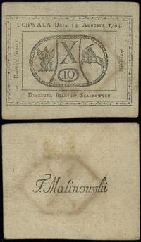 Polska, 10 groszy miedziane, 13.08.1794