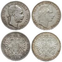Austria, zestaw 2 x 1 floren, 1861 i 1876 A